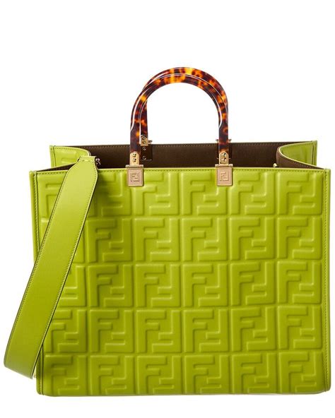 green fendi sunshine tote|Fendi sunshine shopper small.